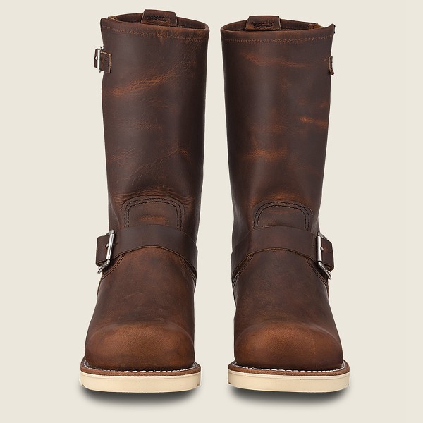 Heritage Støvler Dame - Red Wing Classic Engineer - Tall Rough & Tough Læder - Mørkebrune - TKZGLV-9